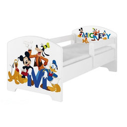 BabyBoo Detská postel Disney - Mickey s kamarátmi - biela
