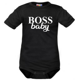 Body krátký rukáv Dejna Boss baby - čierne, veľ: 92