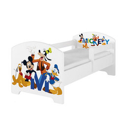 BabyBoo Detská postel Disney - Mickey s kamarátmi - biela, 160 x 80 cm