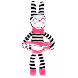 Hencz Toys Plyšová hračka v kontrastných farbách králičia slečna - růžová