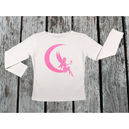 KIDSBEE Dievčenské bavlnené tričko Fairy - biele, veľ. 98