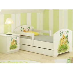 Babyboo Detská posteľ DISNEY LUX s motívom Bambi, 160 x 80 cm + šuflík