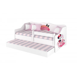 Babyboo Detská posteľ LULU 160 x 80 cm - biela Minnie Cutie