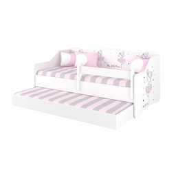 Detská posteľ s výsuvnou prístelkou 160 x 80 - Baletka