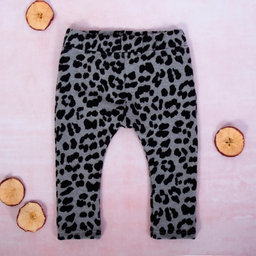 K-Baby Dievčenské legíny Gepardík, šedo-čierna, veľ. 86