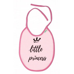 Nepromokavý podbradník, 24 x 23 cm Baby Nellys veľký Little princess - ružová