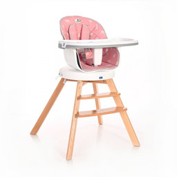 Jedálenská stolička Lorelli NAPOLI WITH ROTATION Bears Pink