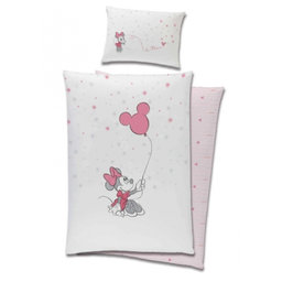 Luxusné obliečky Minnie Mouse a balónik, 120x90 cm, ružové