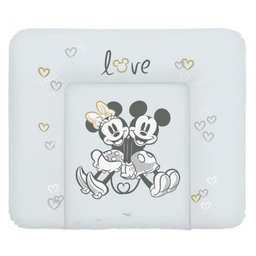 Ceba Baby Prebaľovacia podložka mäkká veľká 85x72cm Disney Minnie & Mickey, sivá