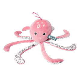 Hencz Toys Edukačná hračka šustík Chobotnica - velvet ružová