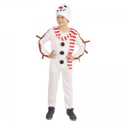 Detský kostým snehuliak s čiapkou a šálom (S), e-obal