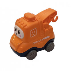 Mini autíčko s puzzle Artyk, Žeriav - oranžové