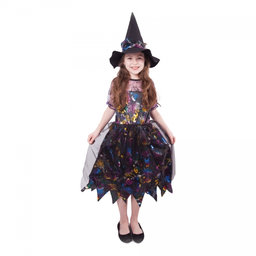 Detský kostým čarodejnice farebná (M) e-obal