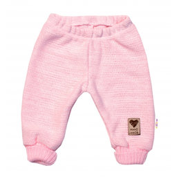 Pletené dojčenské nohavice Hand Made Baby Nellys, ružové, veľ. 80/86