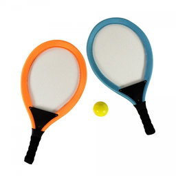 Set na tenis - športové rakety so sieťovanou výplňou as loptičkou