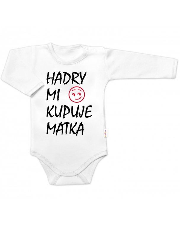 Body dlhý rukáv Hadry mi kupuje matka, Baby Nellys, biele, veľ. 74