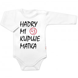 Body dlhý rukáv Hadry mi kupuje matka, Baby Nellys, biele, veľ. 80