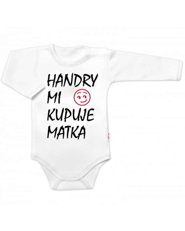 Body dlhý rukáv Handry mi kupuje matka, Baby Nellys, biele