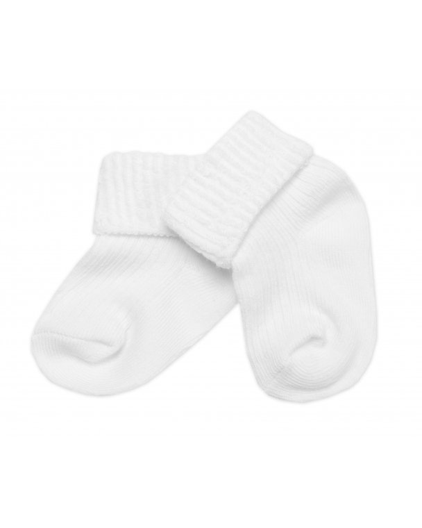 Dojčenské ponožky, Baby Nellys, biele, veľ. 3-6 m