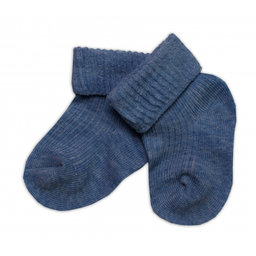 Dojčenské ponožky, Baby Nellys, jeans, veľ. 3-6 m