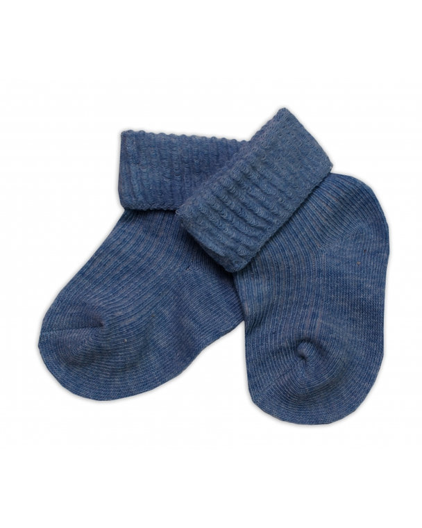 Dojčenské ponožky, Baby Nellys, jeans, veľ. 3-6 m