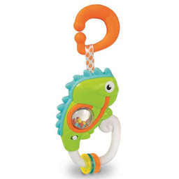Interaktívna hračka so zvukom Baby, Chameleon, zelená