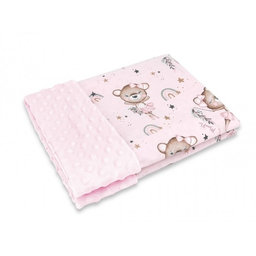 Obojstranná deka, Bavlna/Minky 100 x 75 cm, Little Balerina - ružová