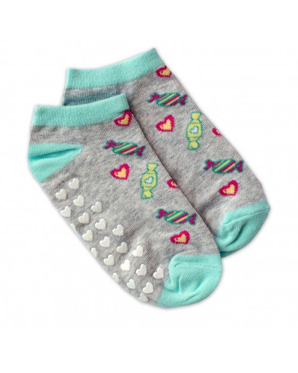 Detské ponožky s ABS Cukríky, veľ. 23/26 - šedé