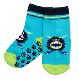 Detské ponožky s ABS Príšerky - tyrkys