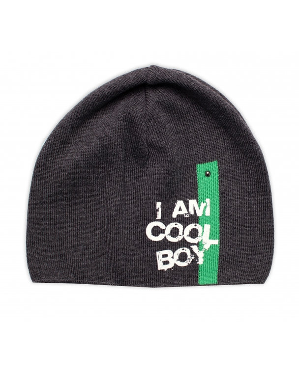 Jarná, jesenná čiapka I am Cool Boy, grafit, 40-46 cm