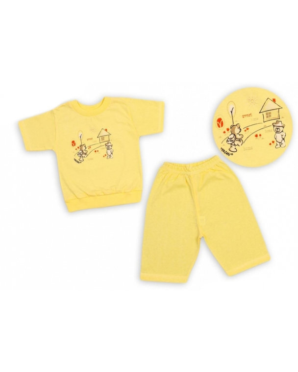 Detské pyžamko Terjan - krémové / žlté