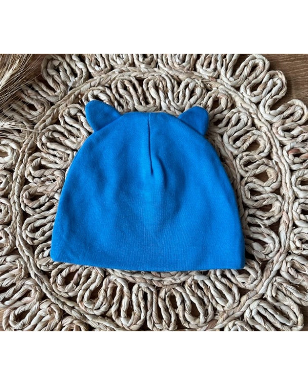 Dojčenská čiapočka s uškami Mamatti, Balón - modrá