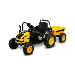 Aku záhradný traktor pre deti, žltý