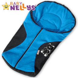 Fusak nielen do autosedačky Baby Nellys ® POLAR - modrý medvedík