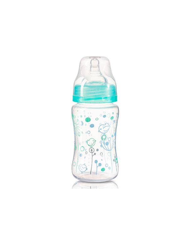 BabyOno Antikoliková fľaštička so širokým hrdlom Baby Ono - tyrkysová