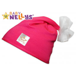 Bavlnená čiapočka Tutu květinka Baby Nellys ® - malinová