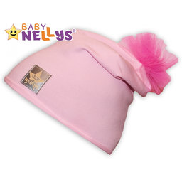Bavlnená čiapočka Tutu květinka Baby Nellys ® - sv. ružová