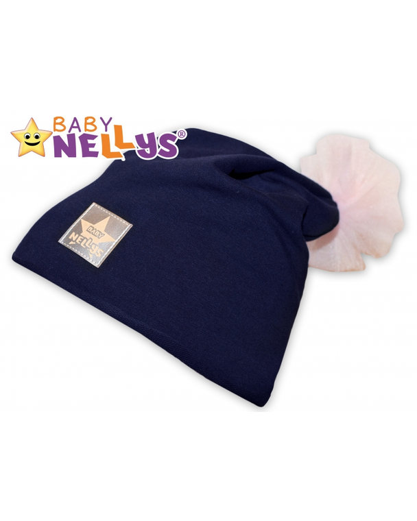 Bavlnená čiapočka Tutu květinka Baby Nellys ® - granátová