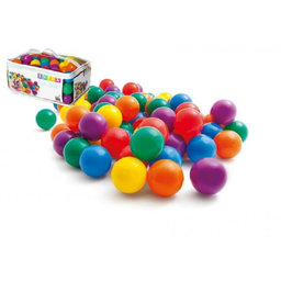 Teddies Loptička/Loptičky do hracích kútov 6,5cm farebný 100ks v plastovej taške 2+
