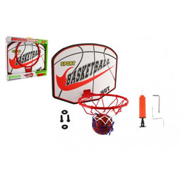 Teddies Basketbalový kôš + lopta s pumpičkou 49,5x41,5x4cm