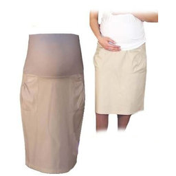Be MaaMaa Tehotenská športová sukňa s vreckami - béžová, vel´. XL