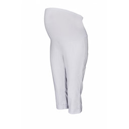 Be MaaMaa Tehotenské 3/4 nohavice s elastickým pásom - biele, vel´. XL