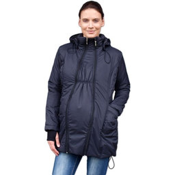 JOŽÁNEK Zimná bunda pre tehotné / nosiacie - vyteplená, čierna, veľ. L/XL